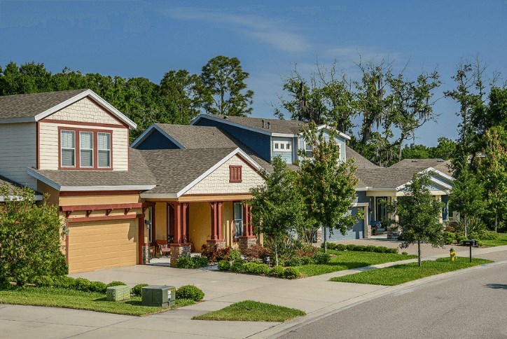 Waterset streets of Apollo Beach street-scape  Newland Apollo Beach Fl. new home construction